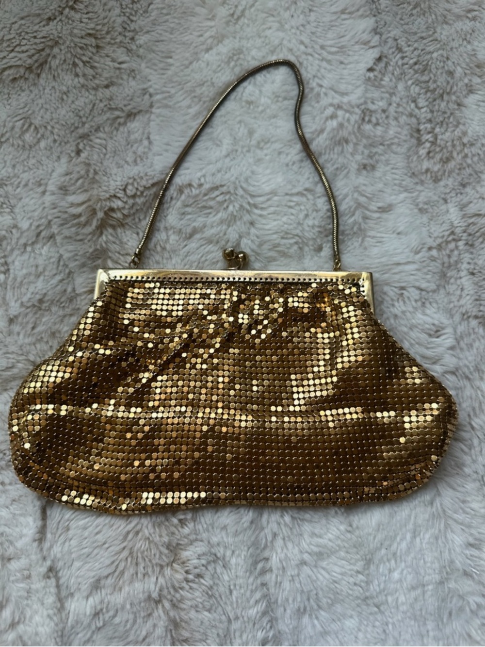 Gold Sequin Evening Clutch Bag